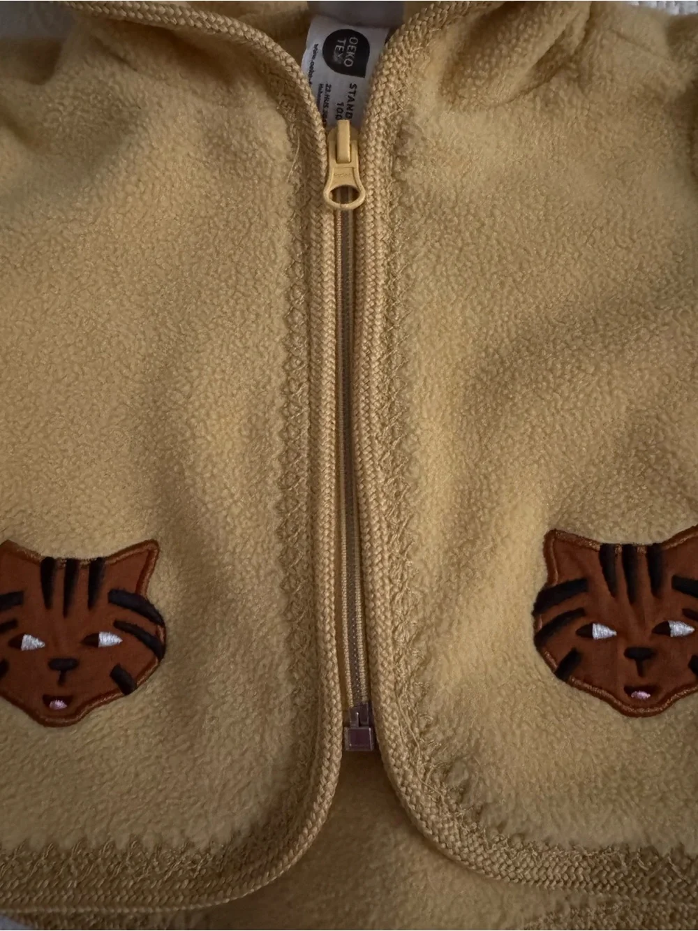 Hanna Andersson Gold Fleece Jacket Unisex size 0-3 Mo